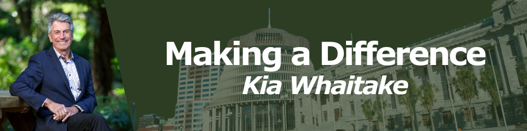 Making a Difference v9 Header showing Peter Boshier and Kia Whaitake Making a Difference
